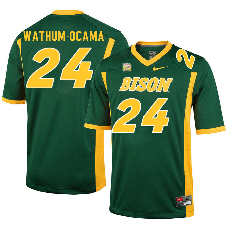 Men #24 Jenaro Wathum-Ocama North Dakota State Bison College Football Jerseys Sale-Green